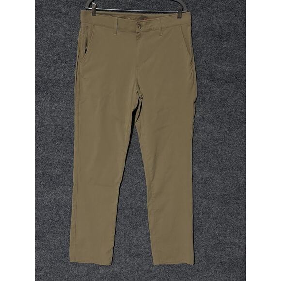 Weatherproof Vintage Pants Mens 36x32 Khaki Regular Fit Nylon Stretch Zip Pocket - Picture 1 of 14
